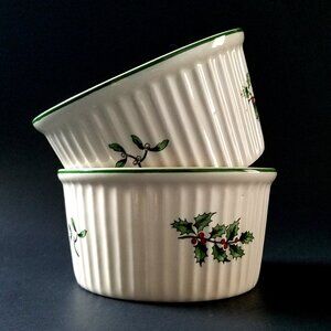 NWT Two Spode Christmas Tree Ramekins